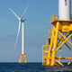Turbines at the Block Island Windfarm, which start generating electricty today. Image: AP Photo/Michael Dwyer